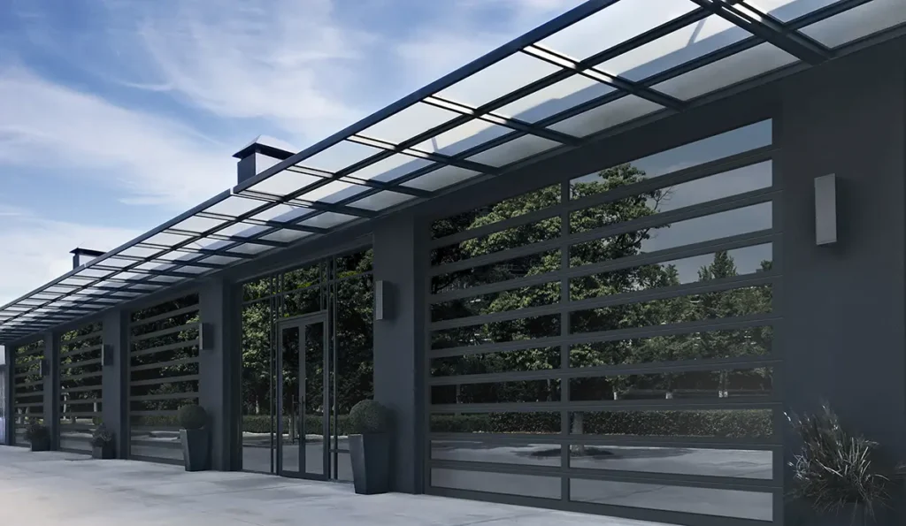 Clopay Architectural Series full-view aluminum commercial overhead door